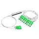 Fiber Optic Optical PLC Splitter with fan-out is mainly used for 0.9mm optical fiber where the ribbon fiber can be converted to 0.9mm optical fiber